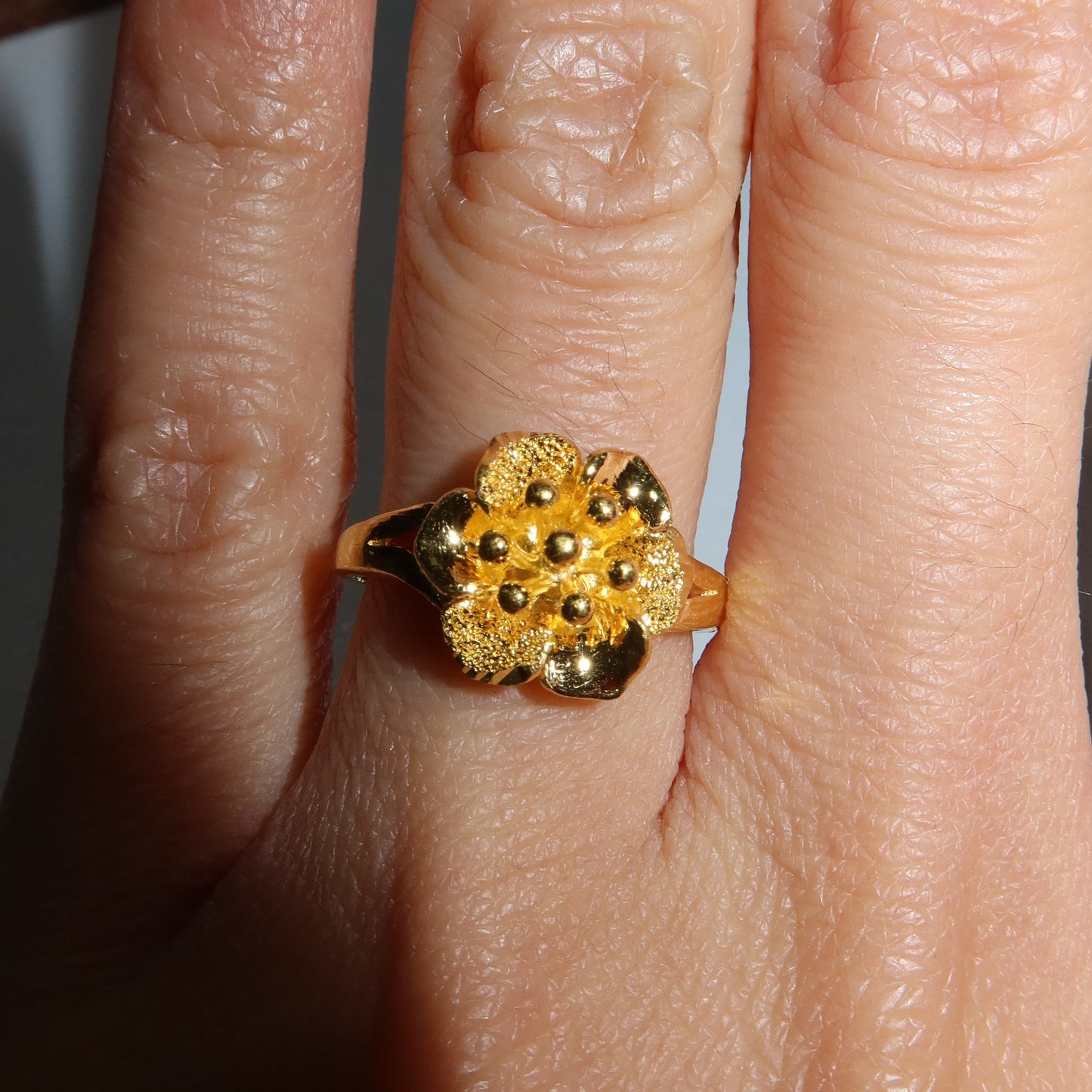 24k Flower Ring