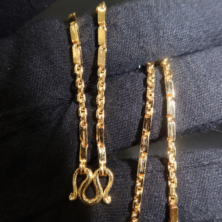 24k Rope and Box Necklace