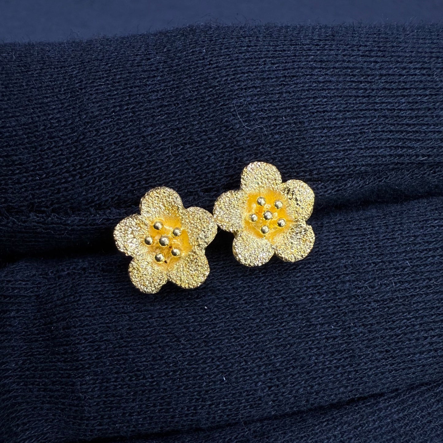 24K Flower Earrings