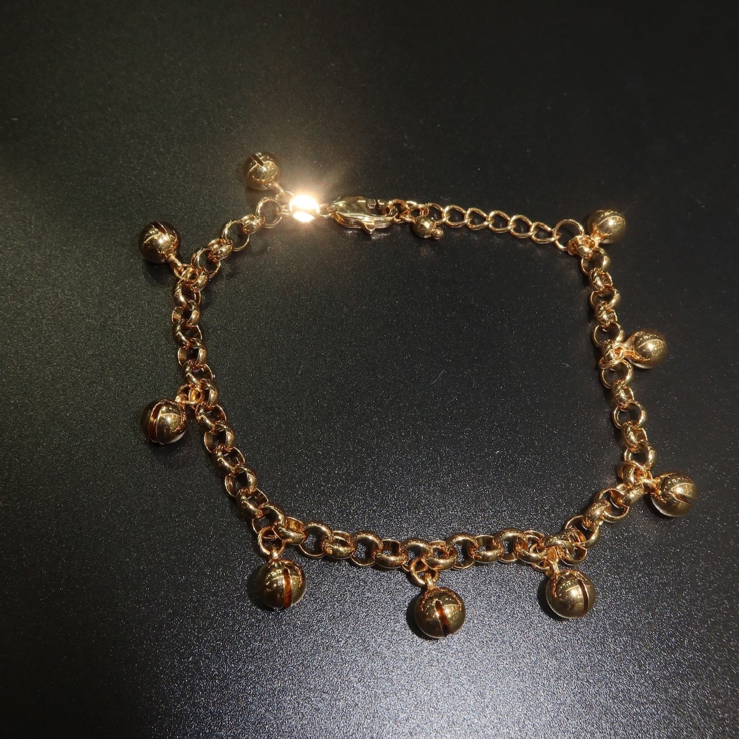 18K Adjustable Bell Bracelet