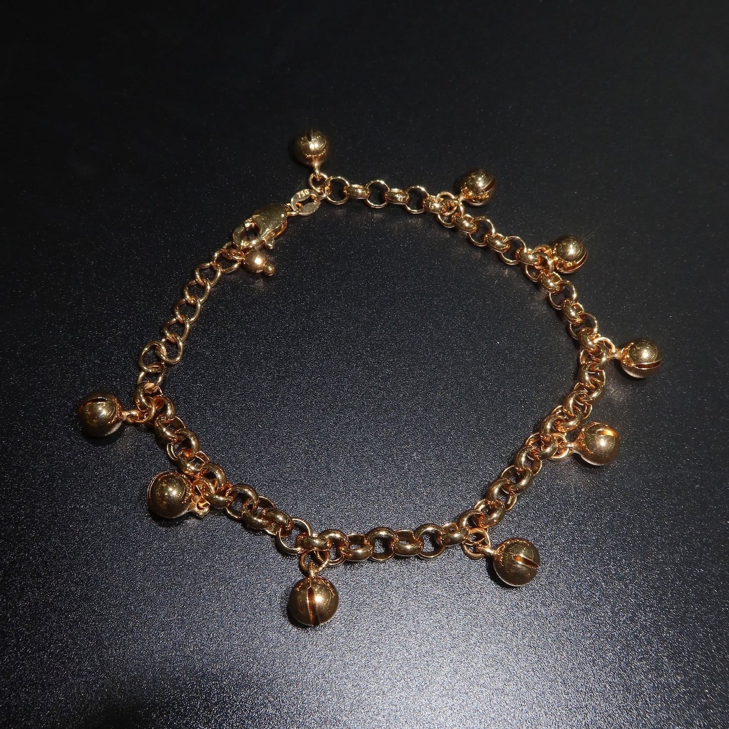 18K Adjustable Bell Bracelet