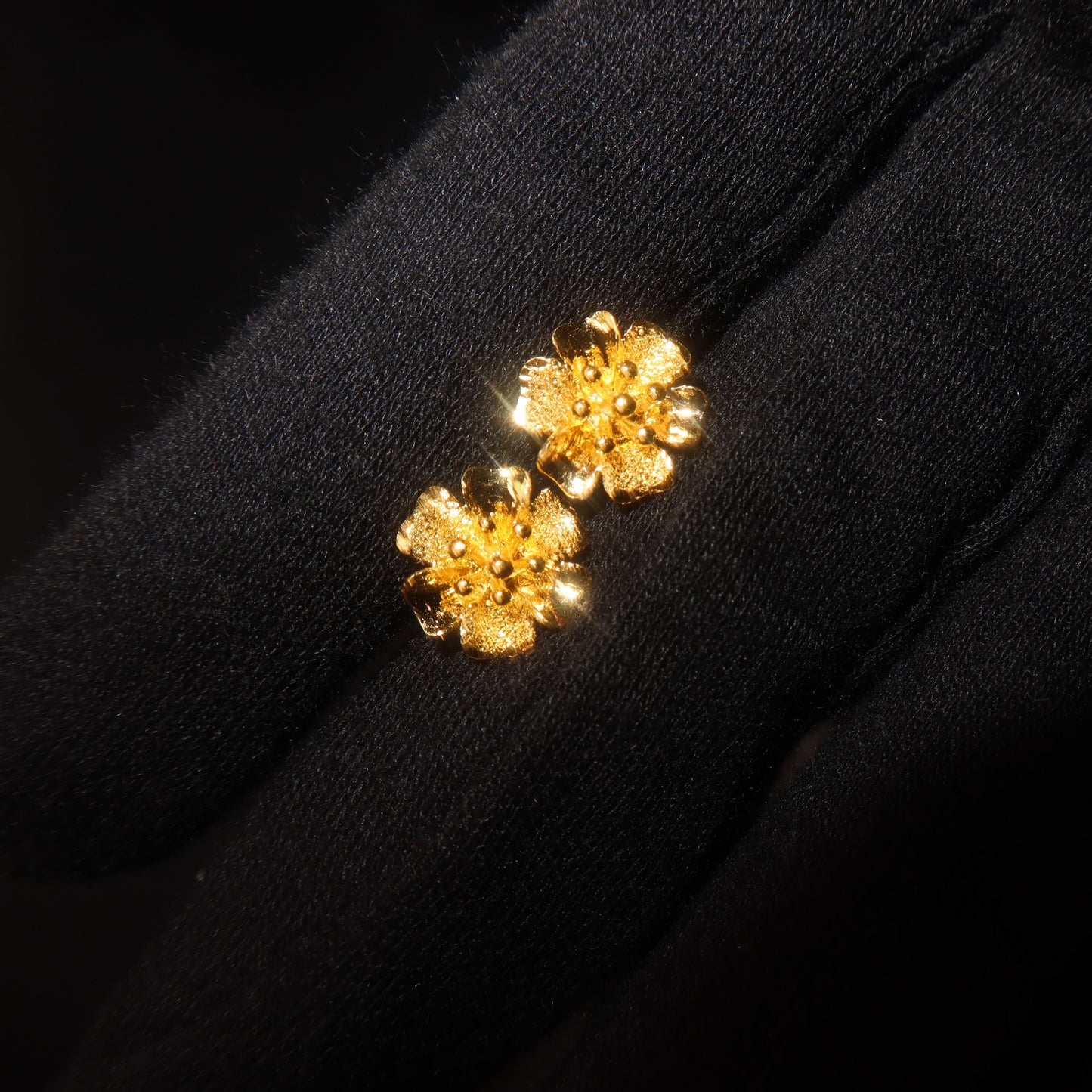 24k Flower Earrings