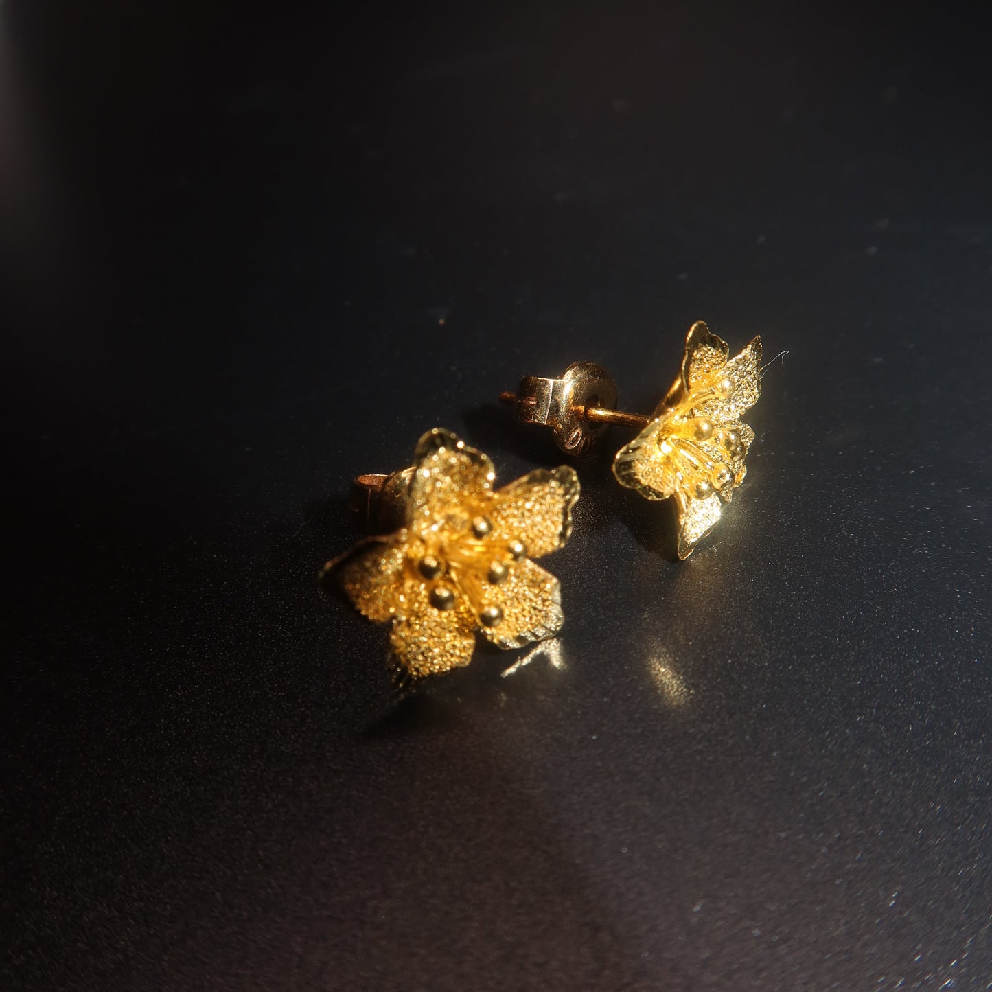 24k Lily Flower Earrings