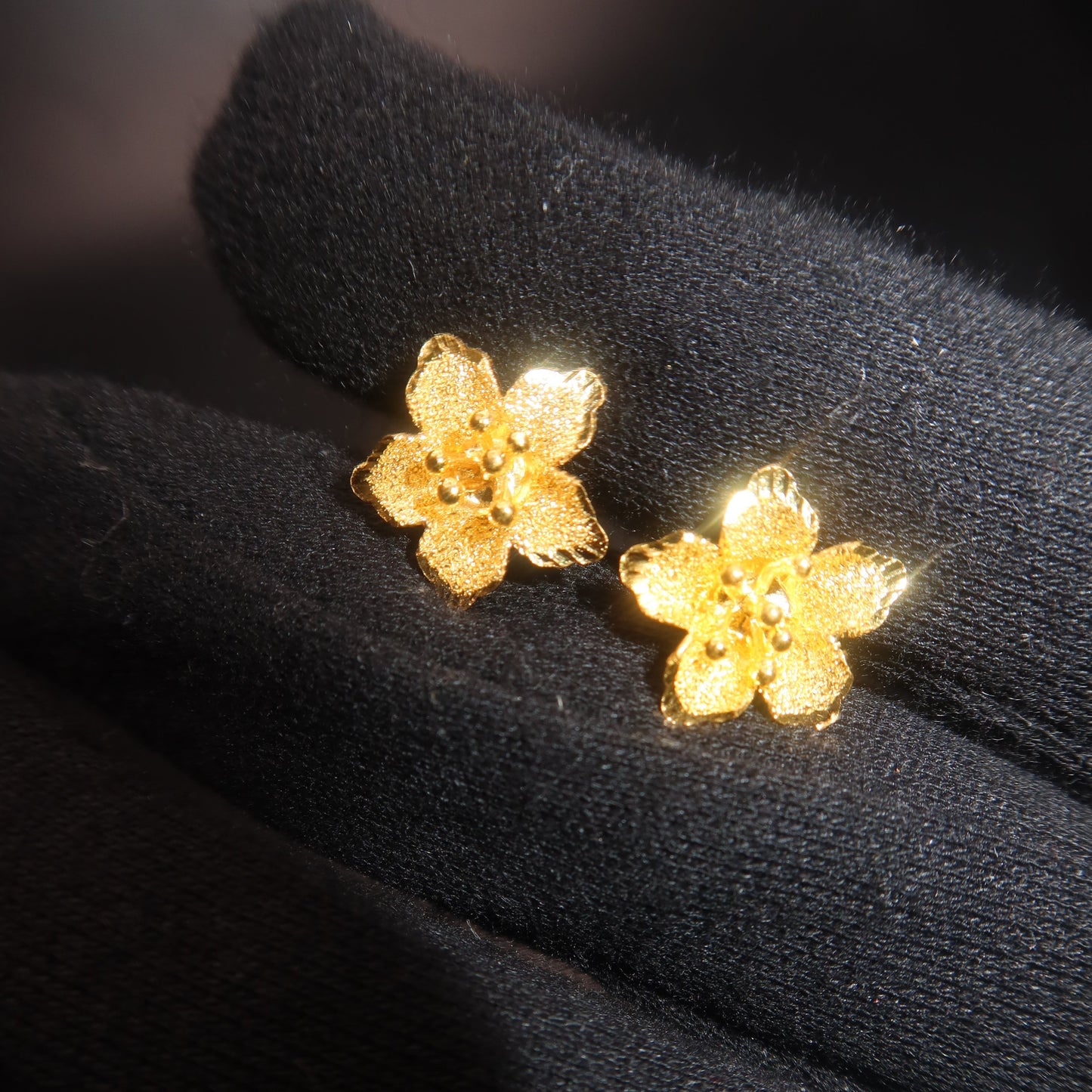 24k Lily Flower Earrings