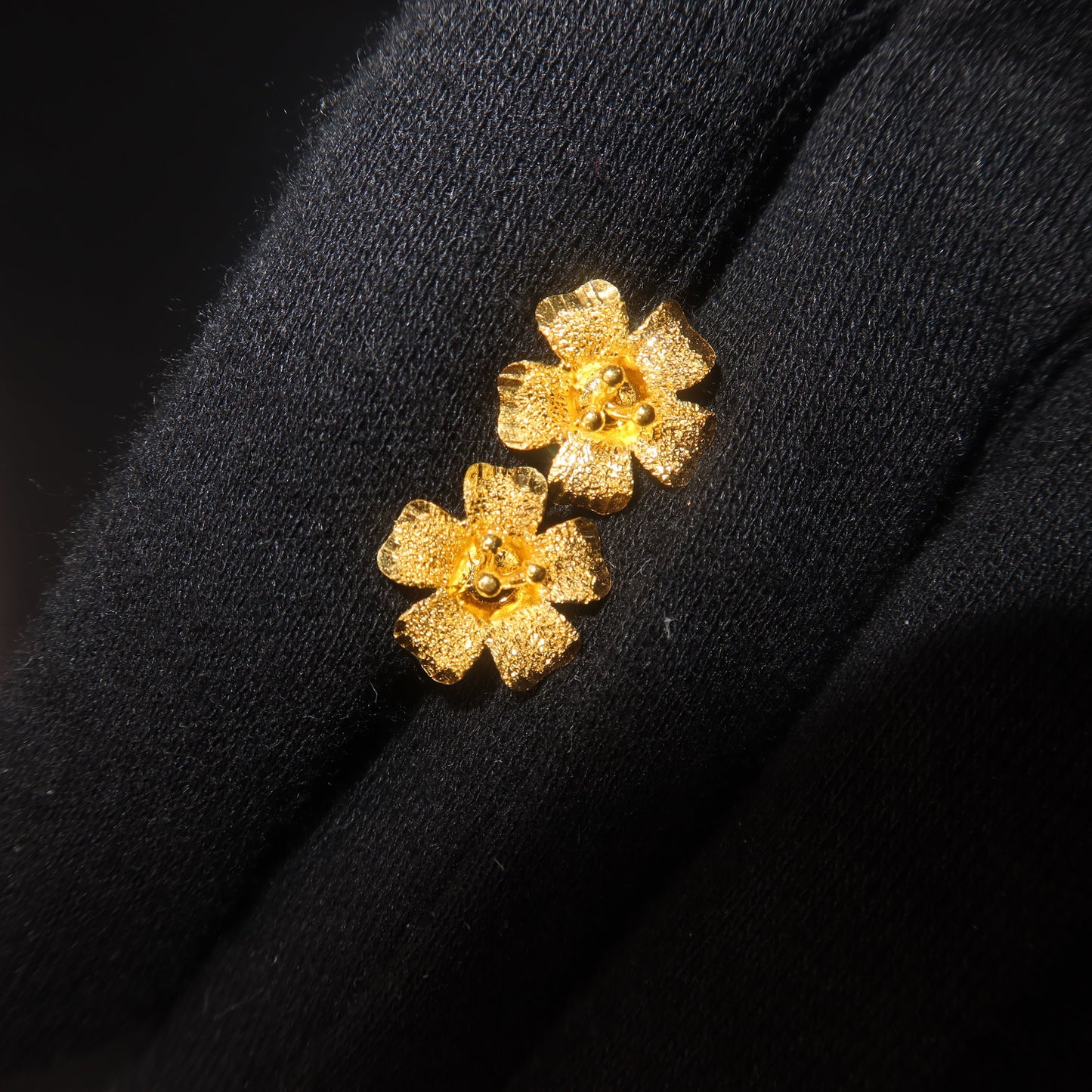24k Flower Earrings
