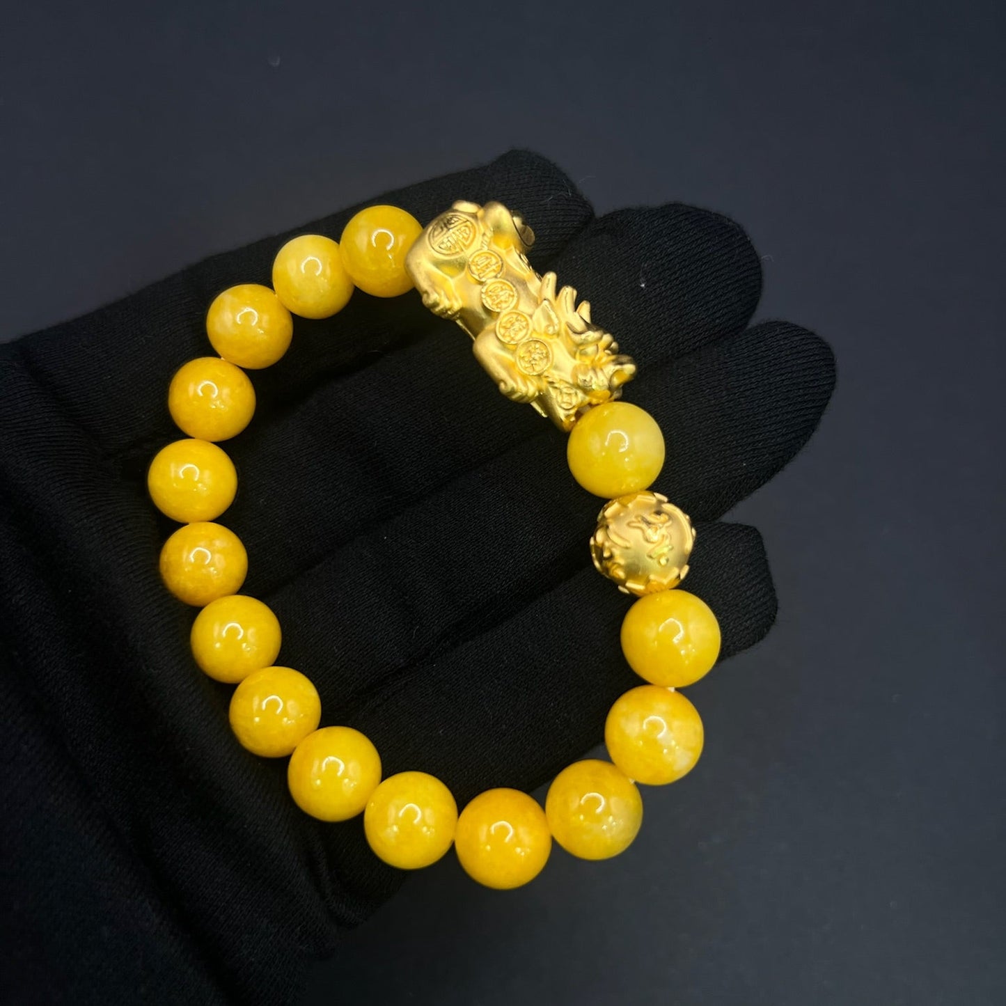 24K Yellow Pixiu Bracelet