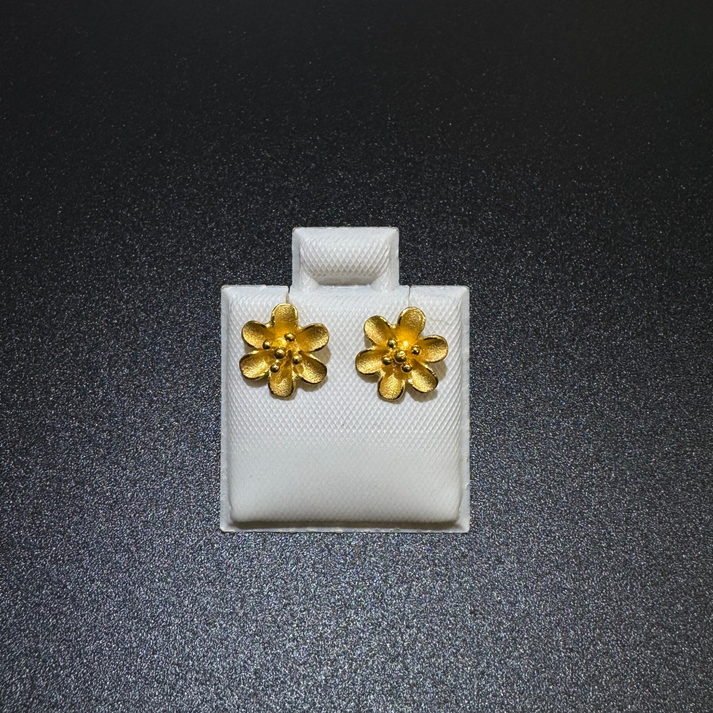24k Dainty Flower Earrings