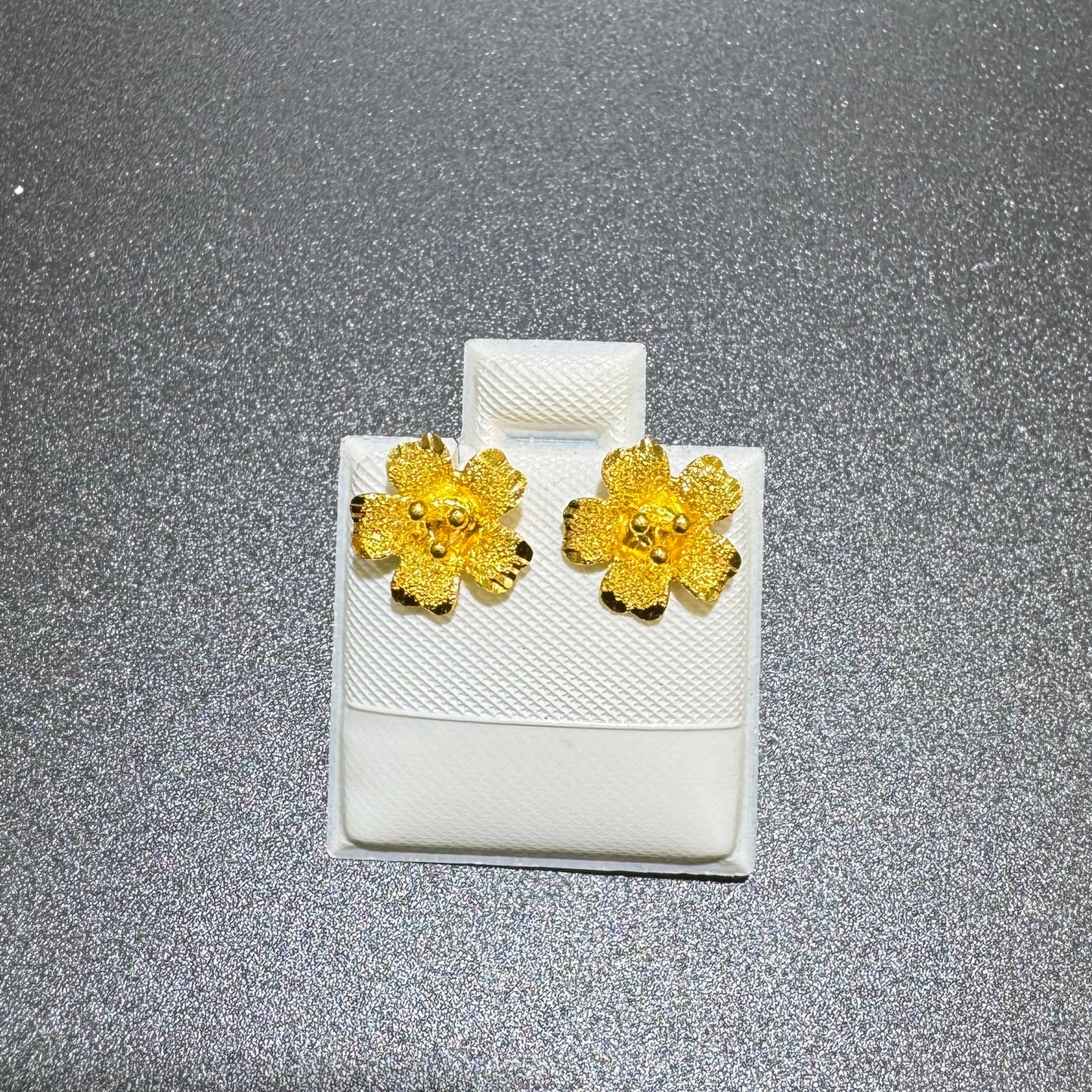 24k Dainty Flower Earrings