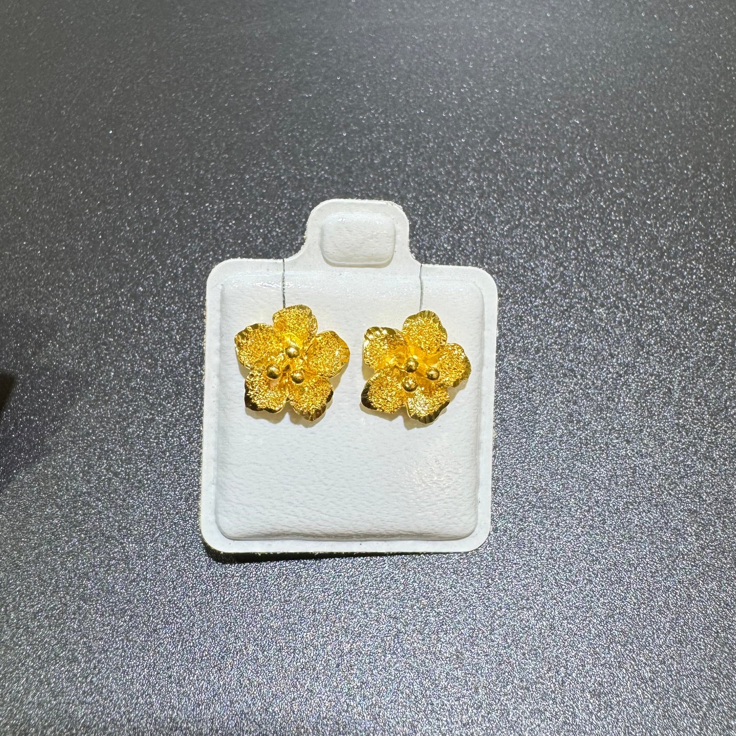 24k Dainty Flower Earrings