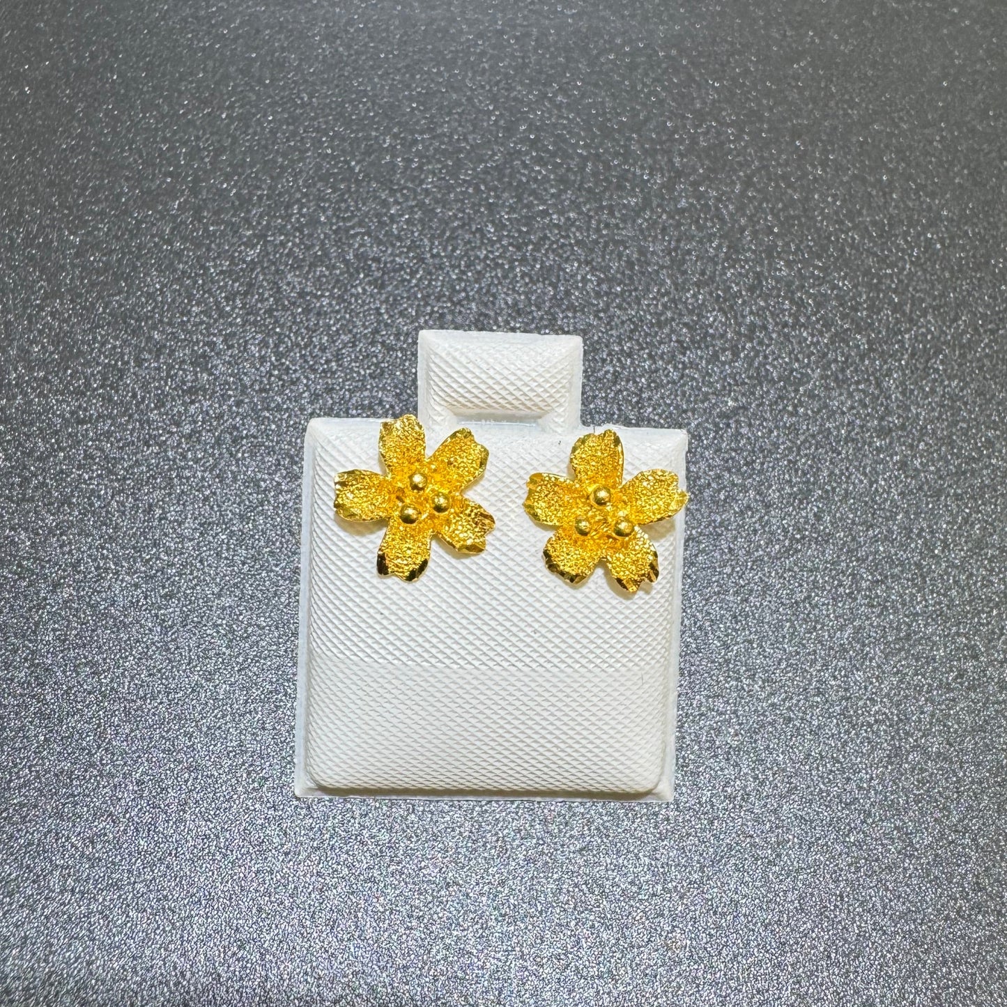24k Dainty Flower Earrings