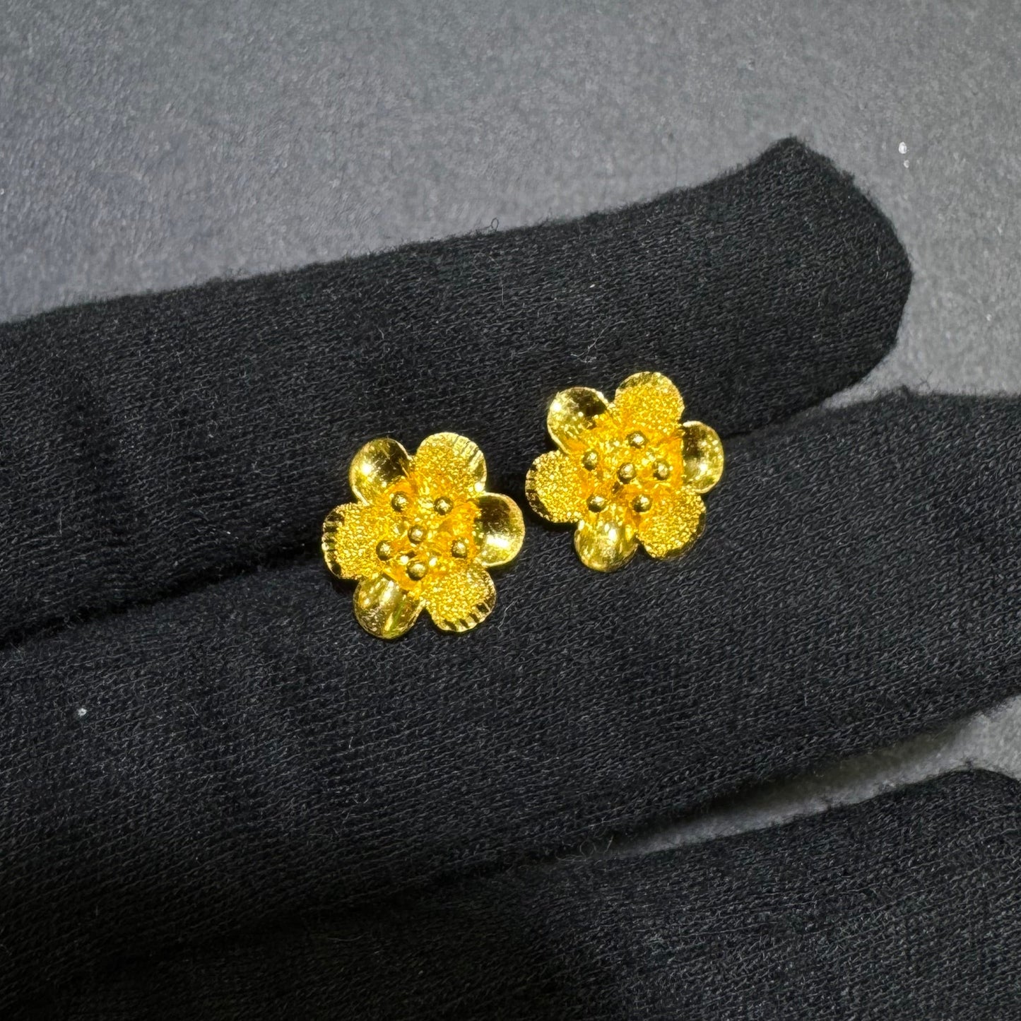 24k Flower Earrings