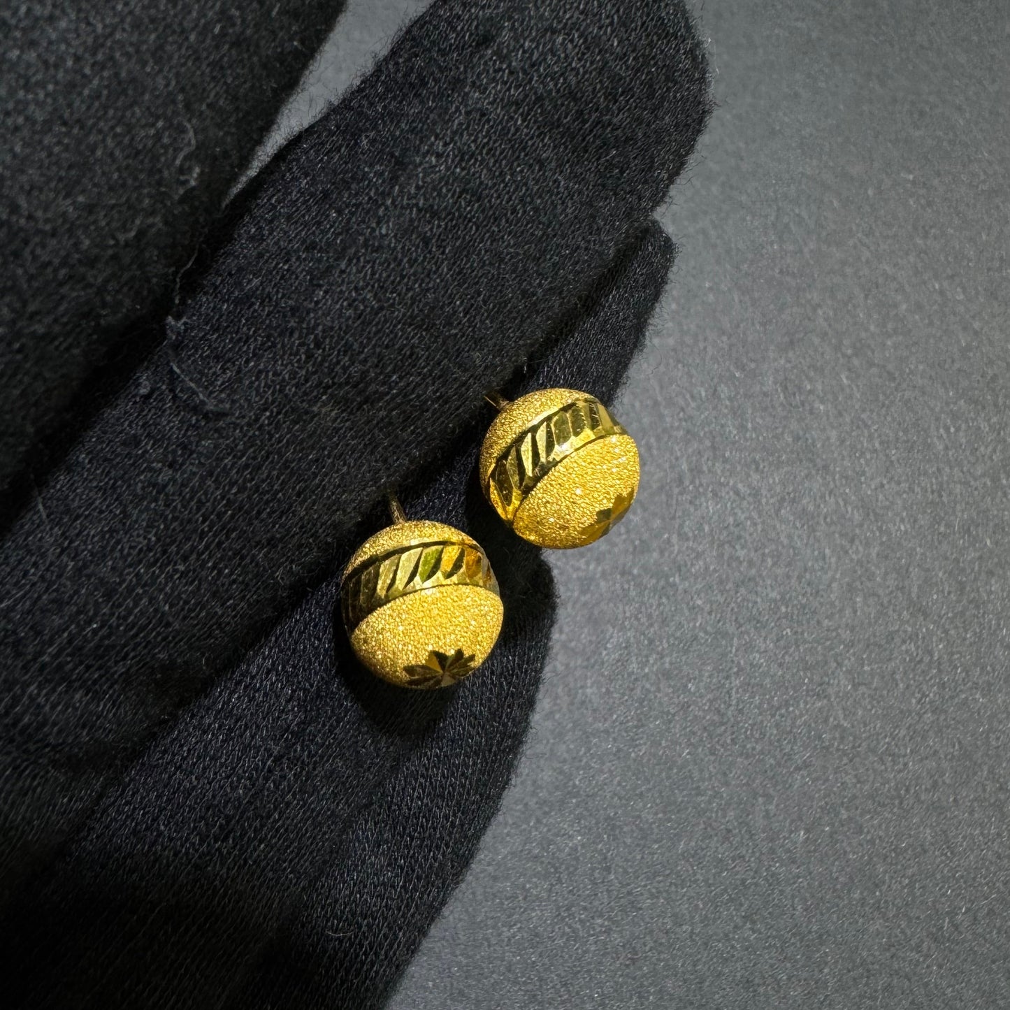 24k Ball Stud Earring