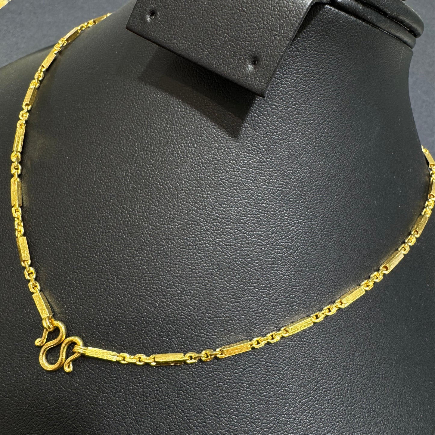 24k Baby Rope and Box Necklace