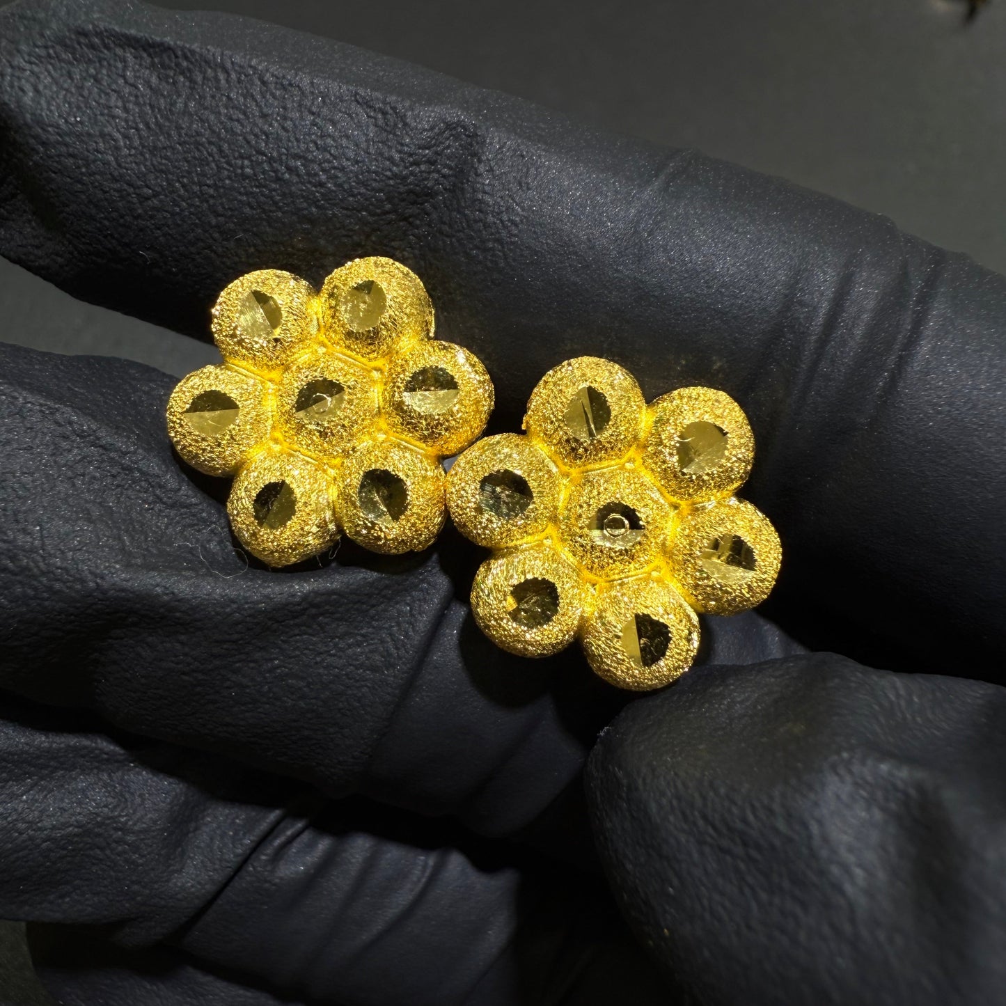 24k Cluster Earrings