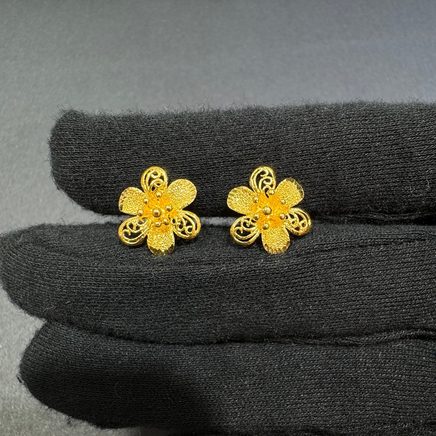 24K Flower Earrings