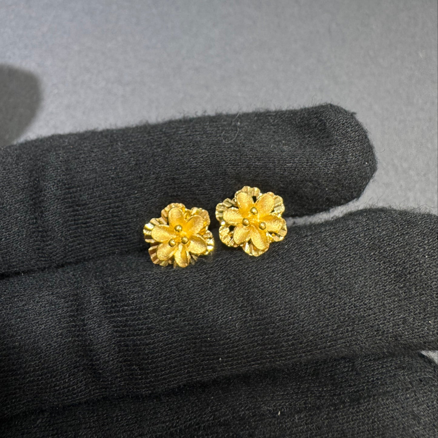 24K Flower Earrings