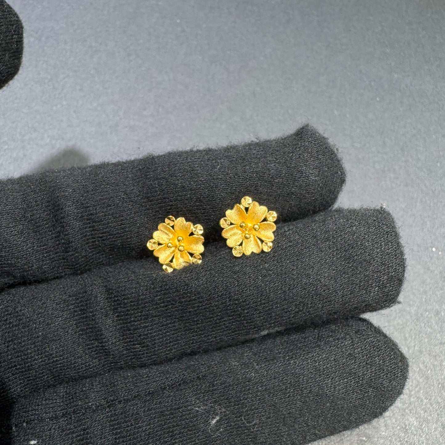 24K Flower Earrings