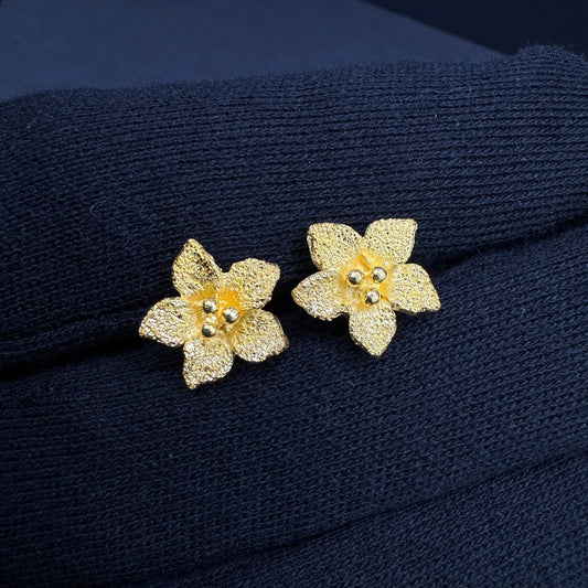 24K Flower Earrings