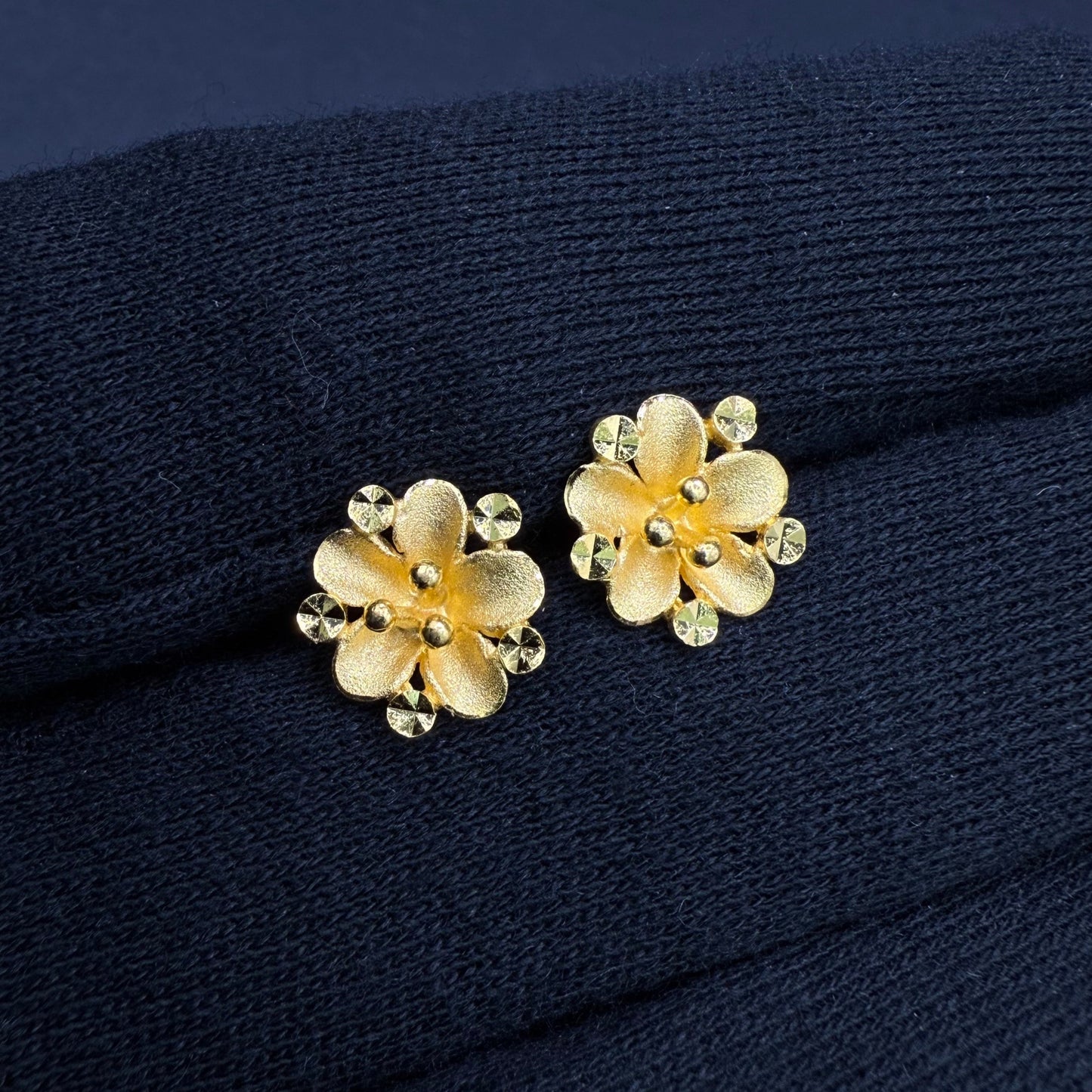 24K Flower Earrings