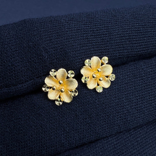 24K Flower Earrings
