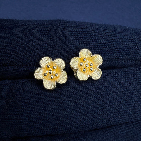 24K Flower Earrings