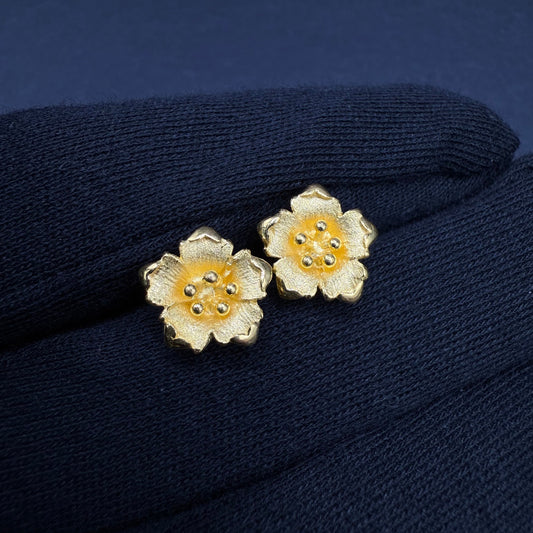24K Flower Earrings