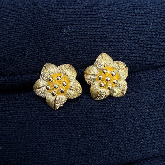 24K Flower Earrings