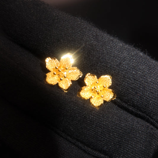 24k Lily Flower Earrings