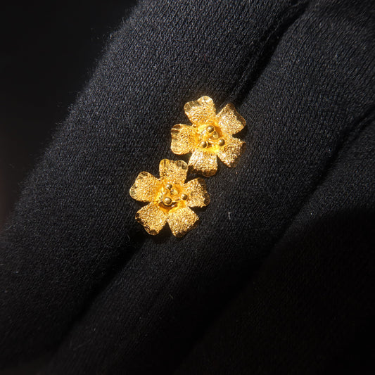 24k Flower Earrings