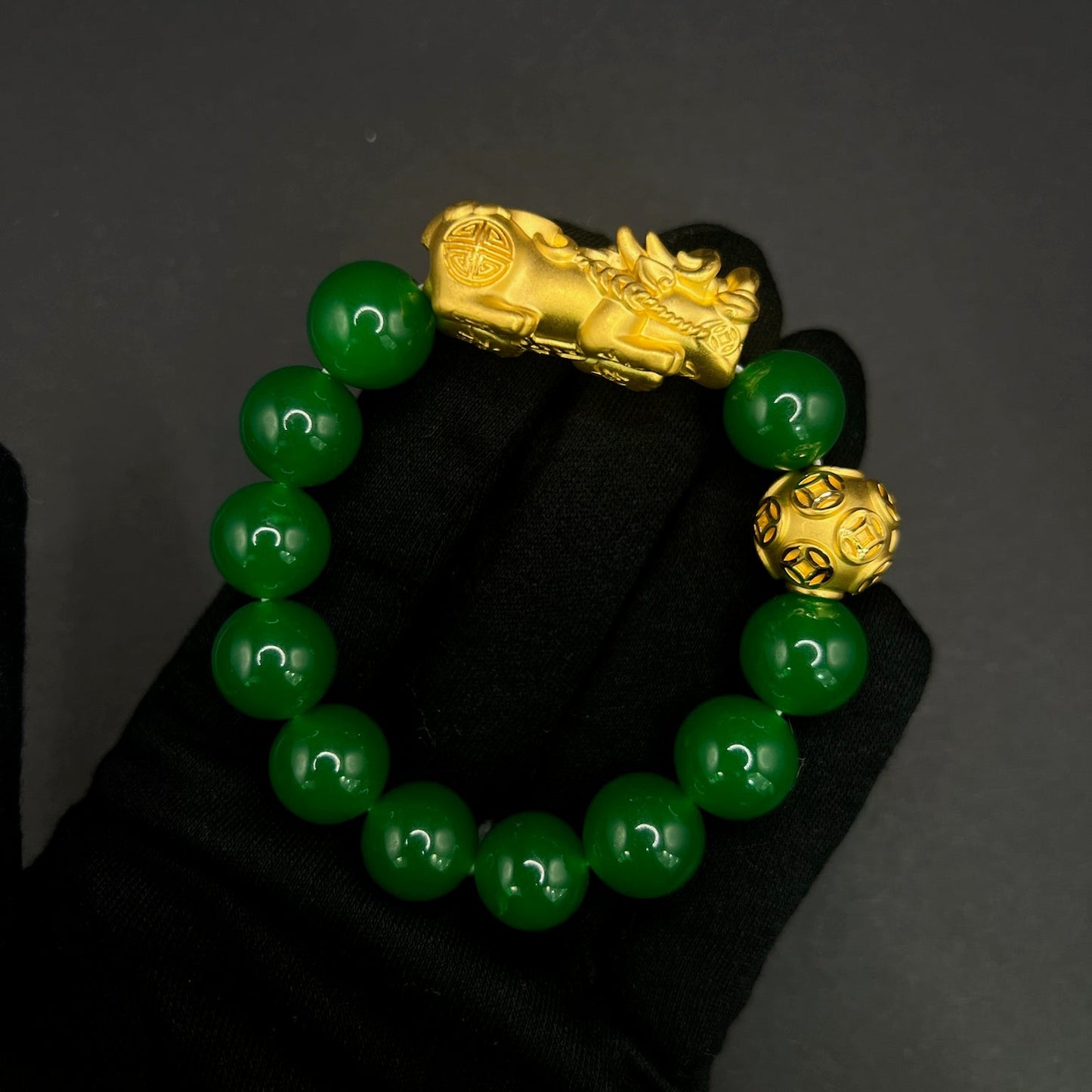 24K Jade Pixiu Bracelet