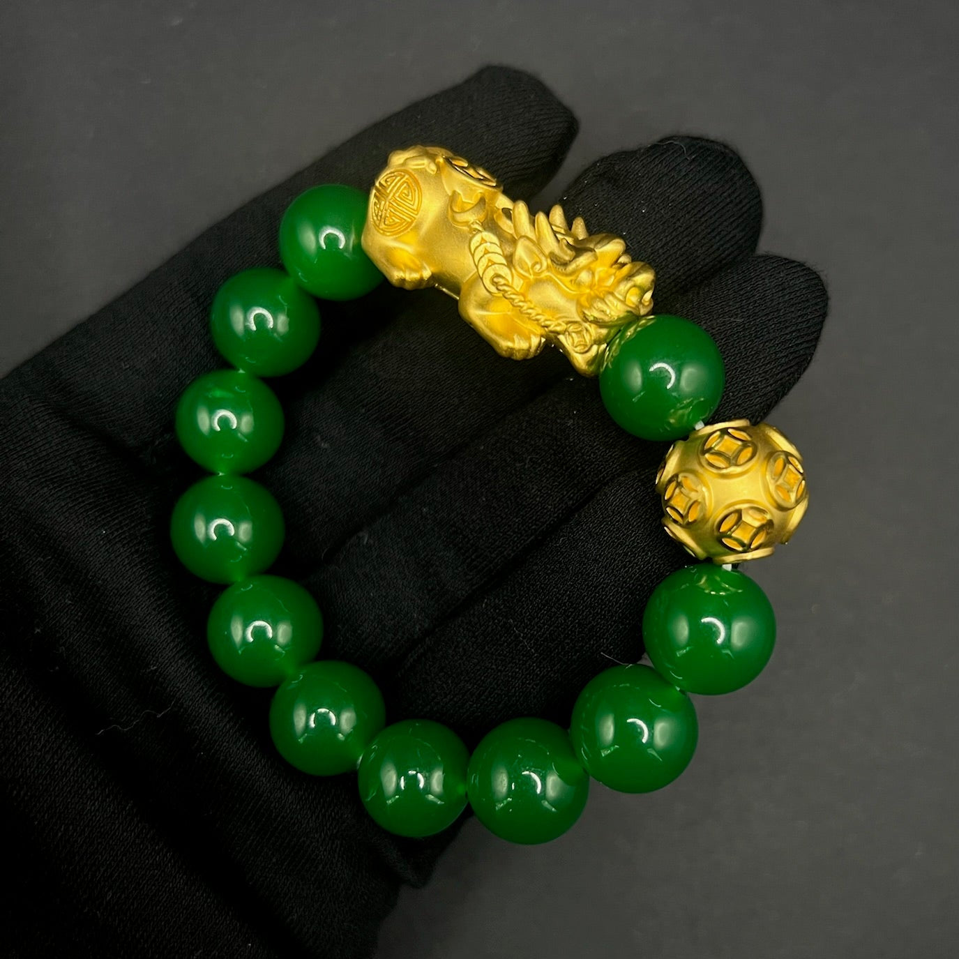 24K Jade Pixiu Bracelet