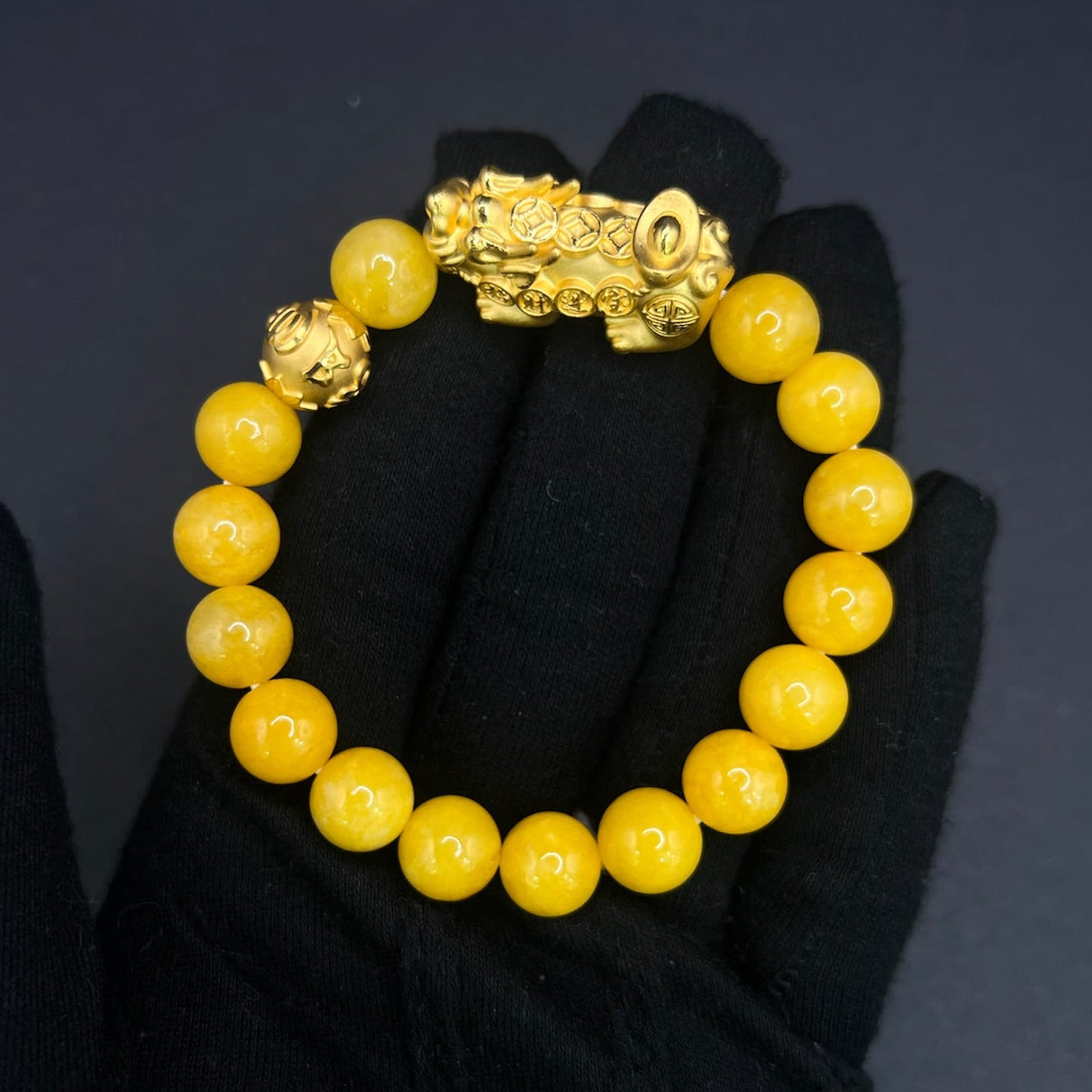 24K Yellow Pixiu Bracelet