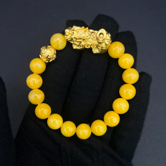 24K Yellow Pixiu Bracelet