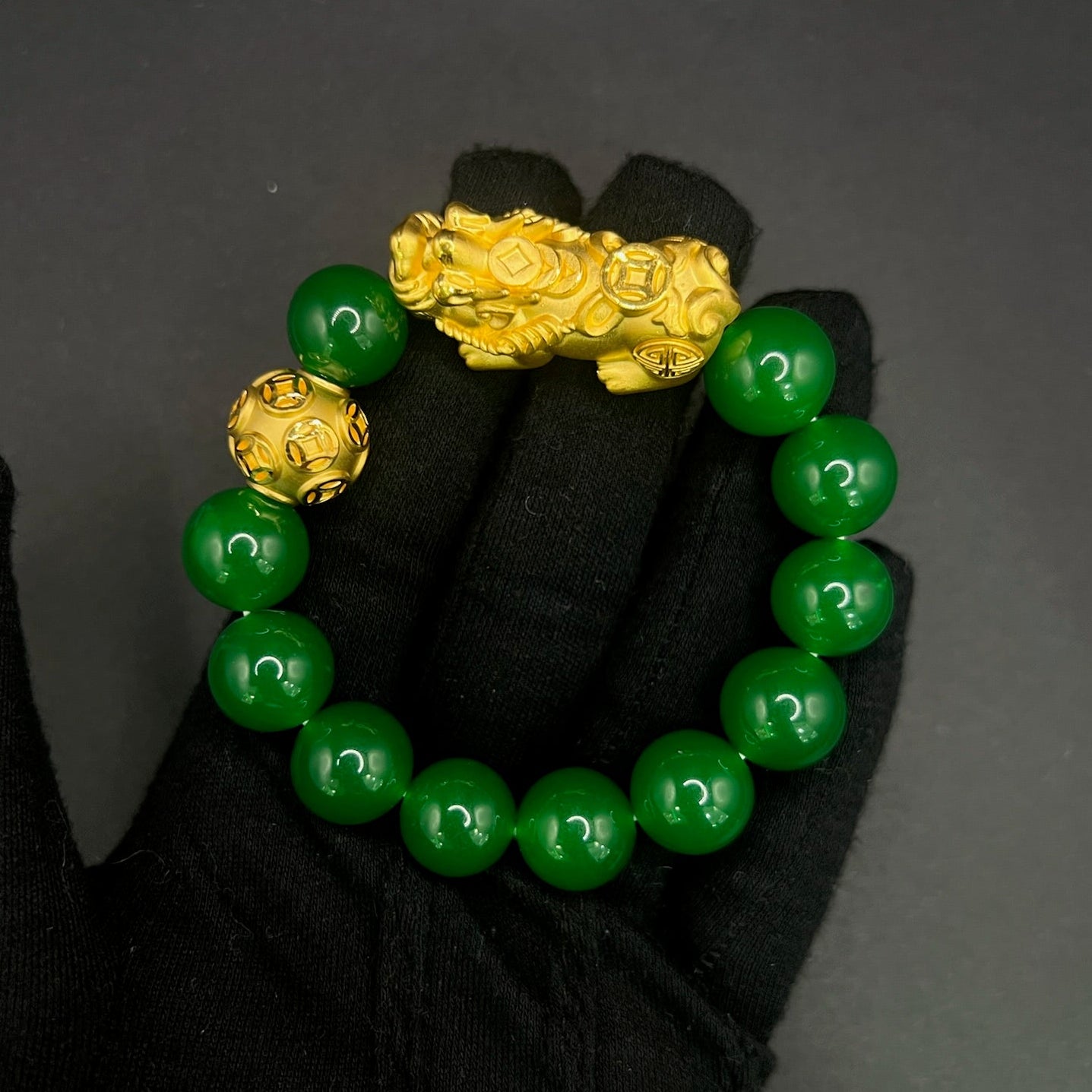 24K Jade Pixiu Bracelet