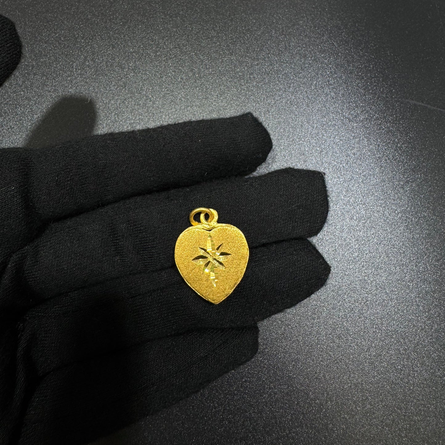 24k Initial Heart Pendant