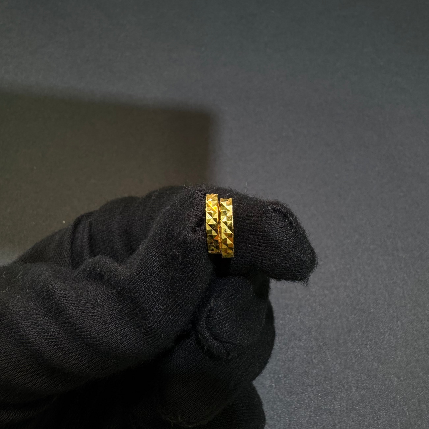 24k Diamond Cut Huggies