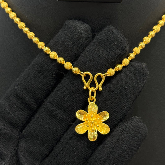 24k Flower Pendant