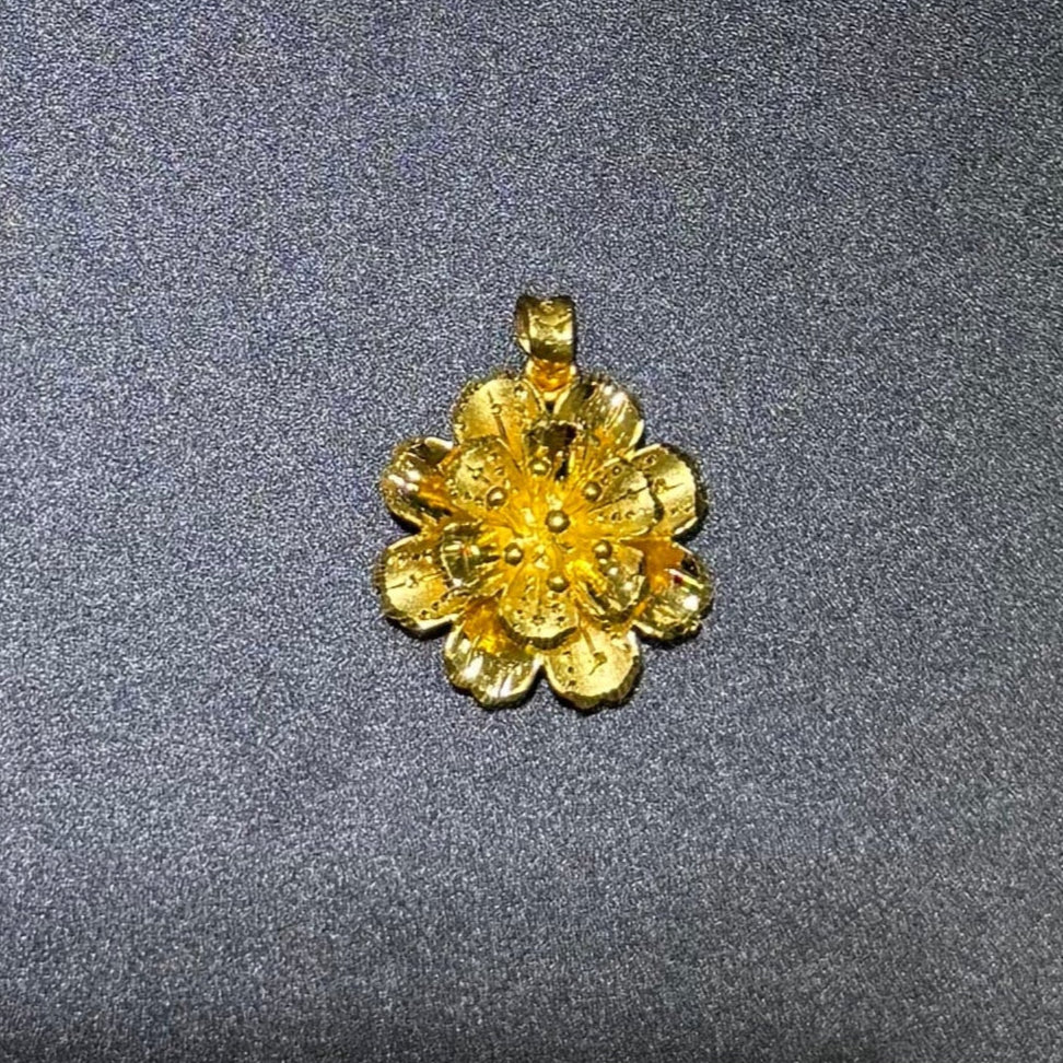 24k Flower Pendant