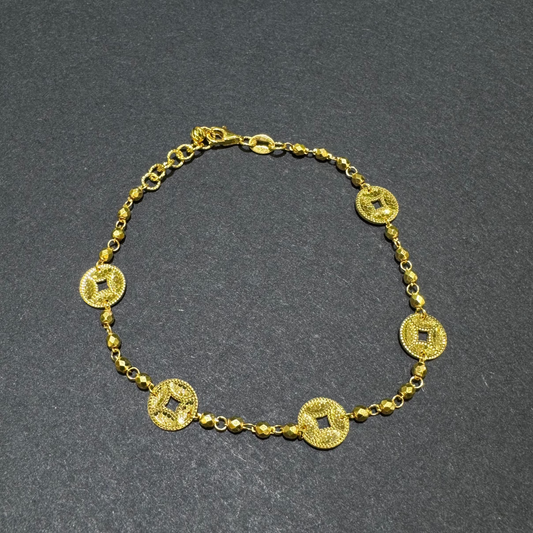 24k Fortune Coin Bracelet