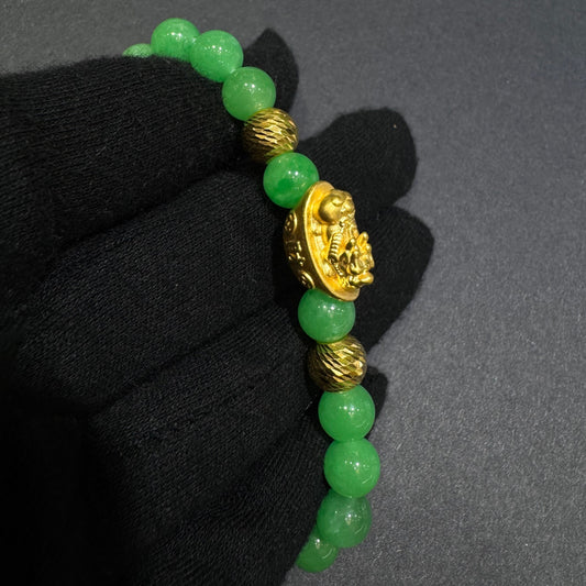 24K Pixiu Bracelet with Jade