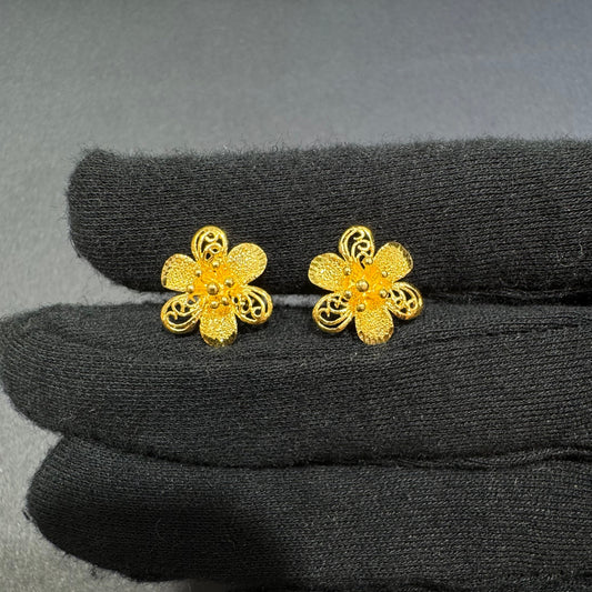24K Flower Earrings
