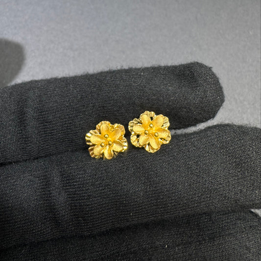 24K Flower Earrings