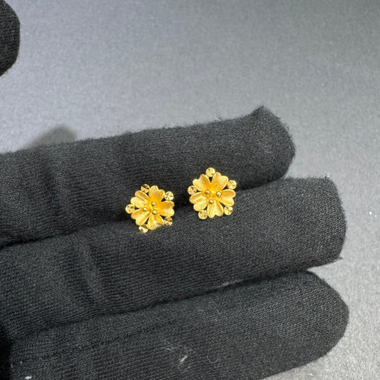 24K Flower Earrings