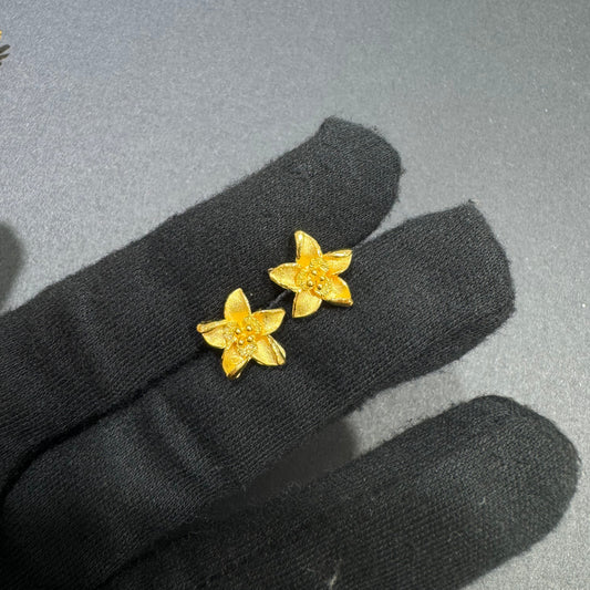 24K Flower Earrings