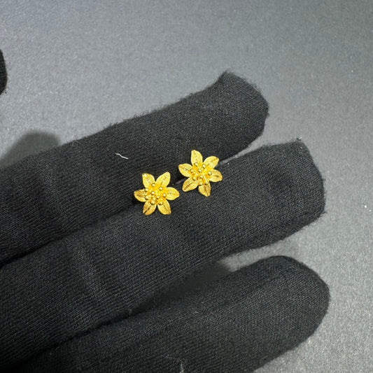 24K Flower Earrings