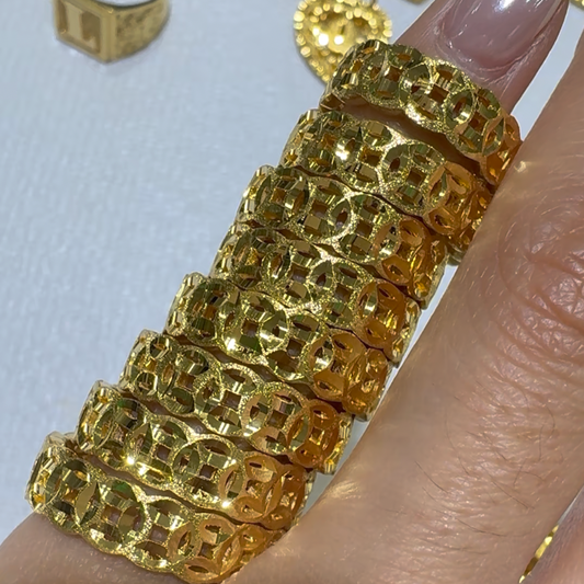 24K Lucky Money Coin Ring